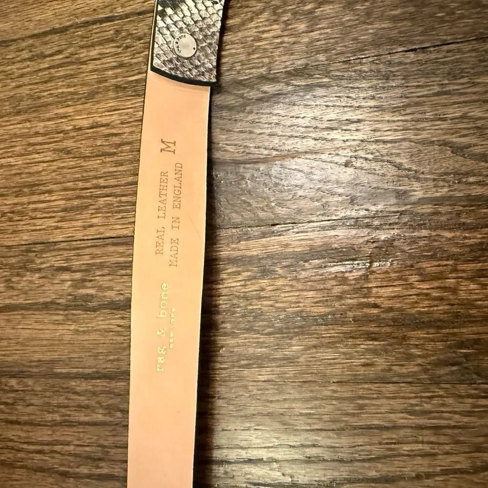 NWT Rag & Bone - Boyfriend Belt in Black/White